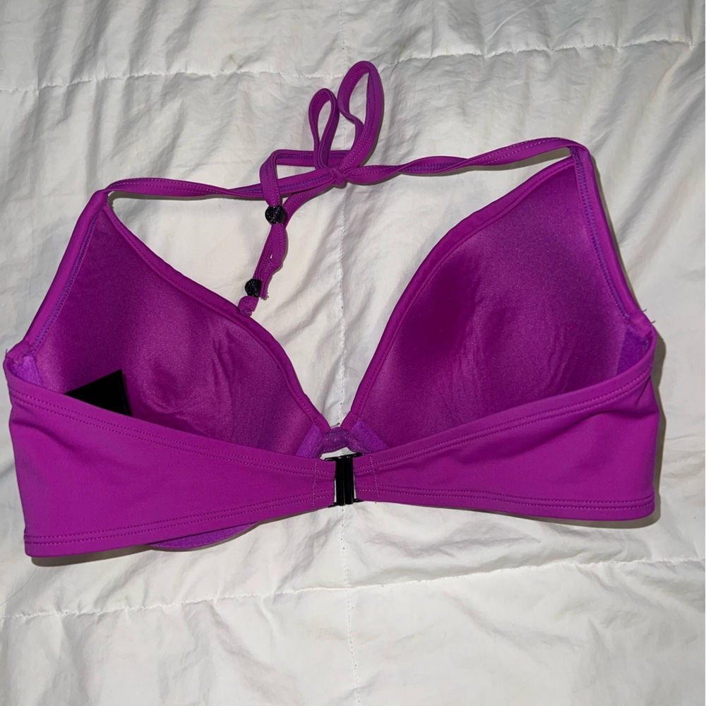 H&M ruched purple bikini top 36D - Picture 2 of 2